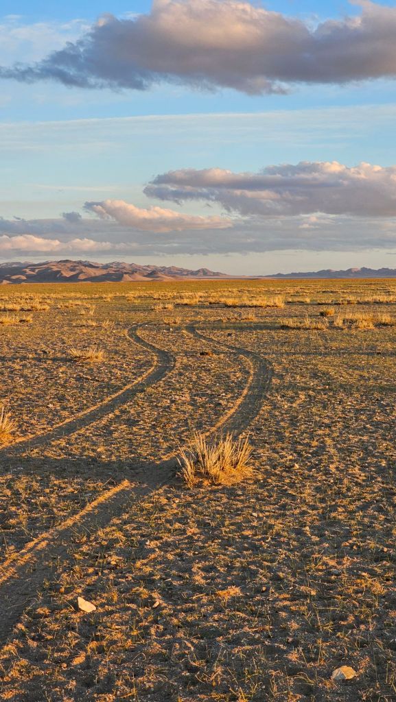 koľaj od auta v piesku